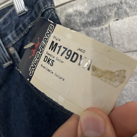 Vintage Jnco Jeans Men's Size 32x32 Deadstock Red Blue Embroided Logo USA Jeans - Picture 5 of 9